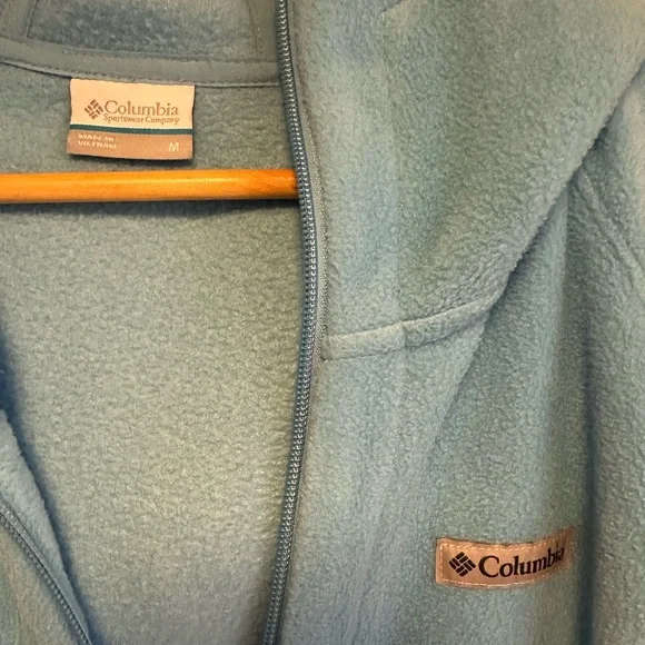 Columbia Sky Blue Hooded Fleece Jacket - Picture 3 of 6